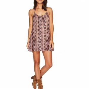 Show Me Your Mumu Trapeze Printed Slip Mini Dress Bohemian Size Small